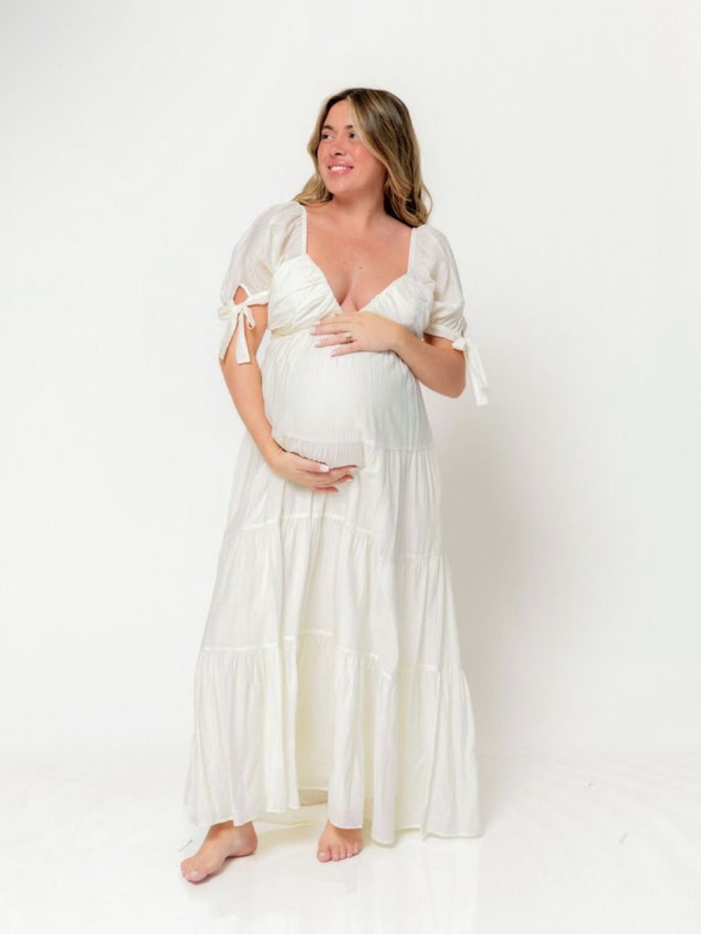 Worth Collective Grayson Maxi Dress in Cream - Picture 7 of 7